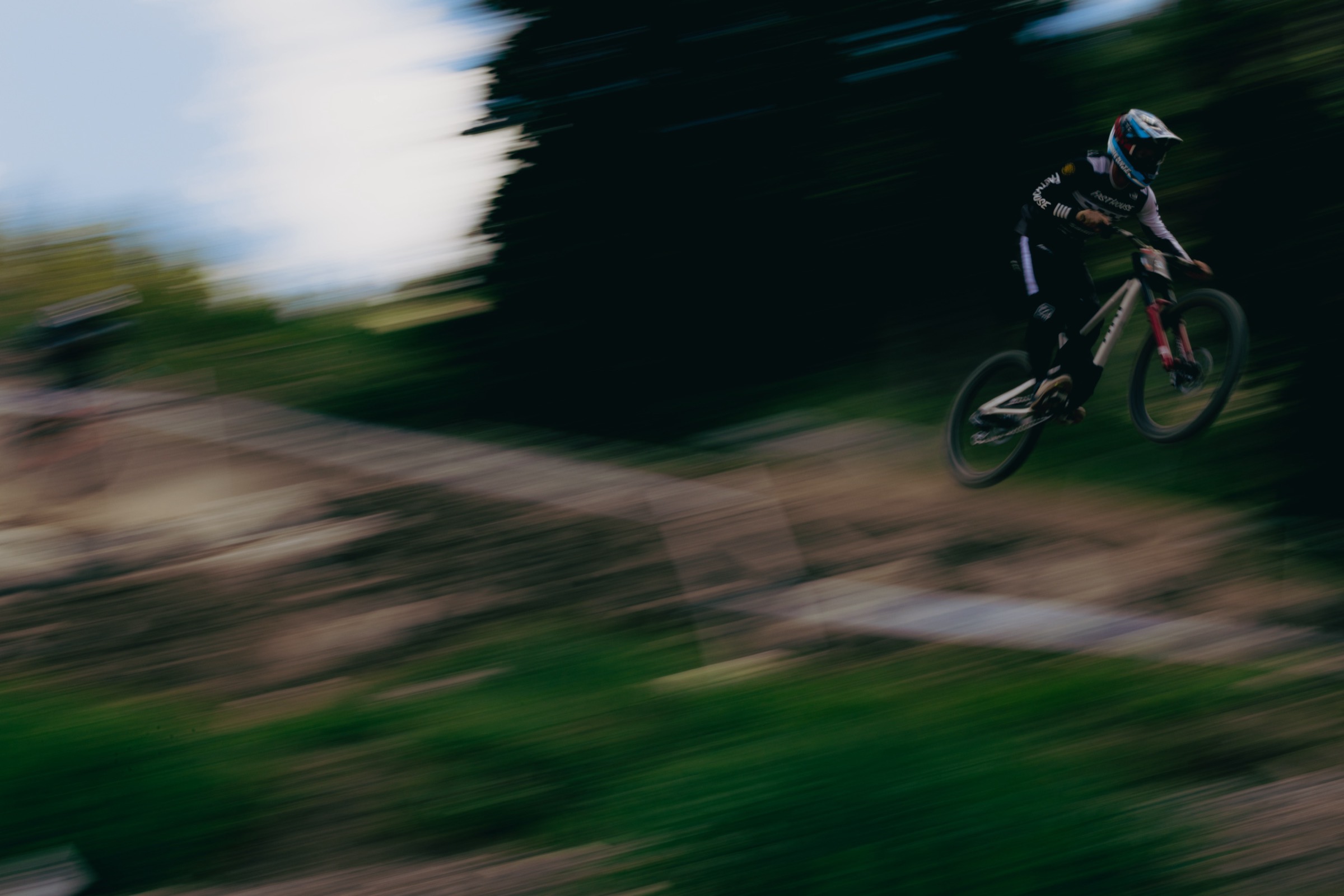 Rider airborne at Angel Fire